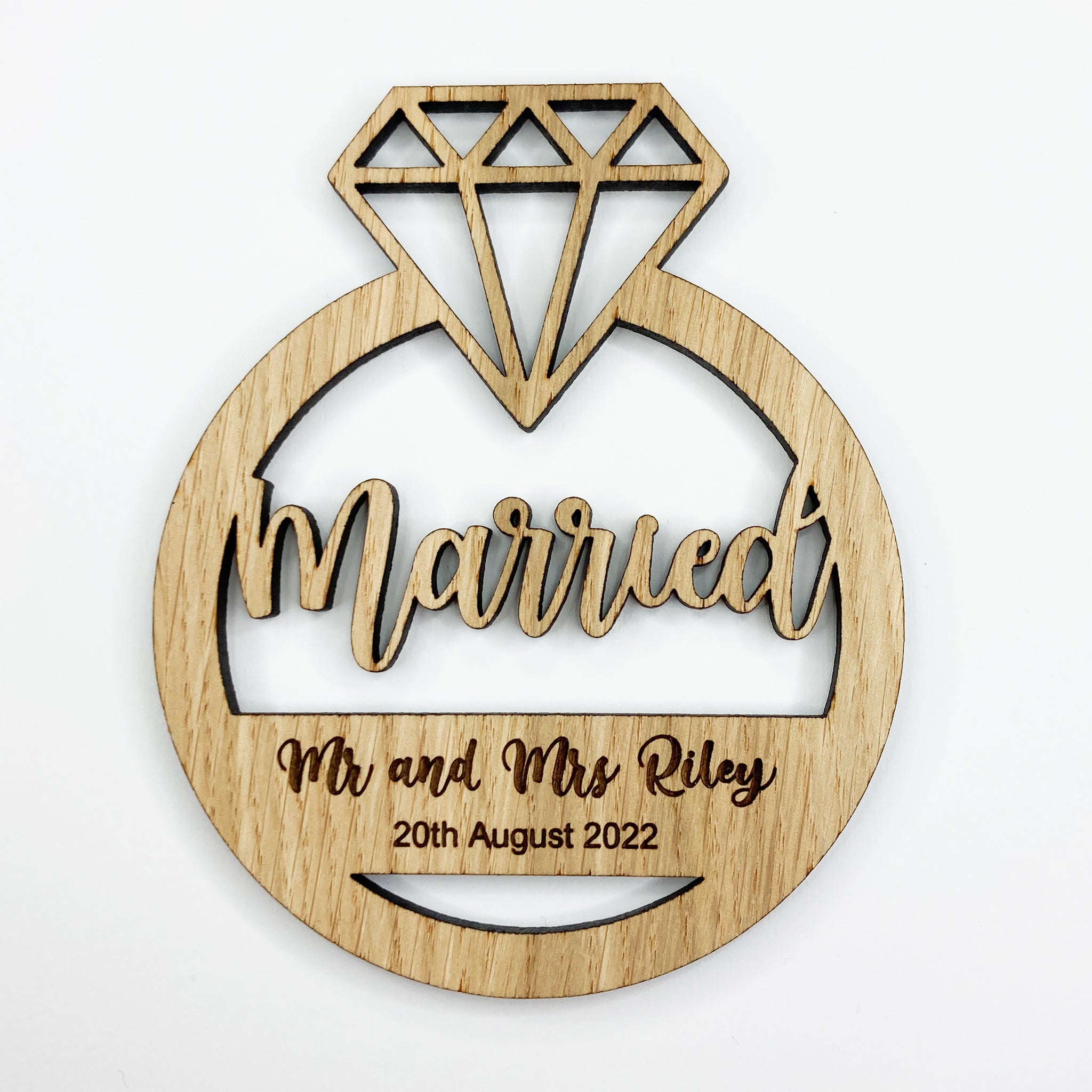 Personalised 'Married' Ornament